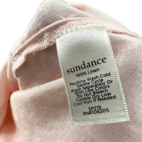 Sundance Warm Breeze Tunic Pintuck Top Pink Linen Petite Size Small PS - Picture 11 of 11